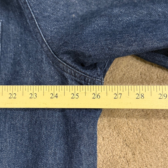 Vtg Harley Davidson Denim Jacket Mens Button Up Quilted Lining Size XLT Tall - Picture 7 of 8